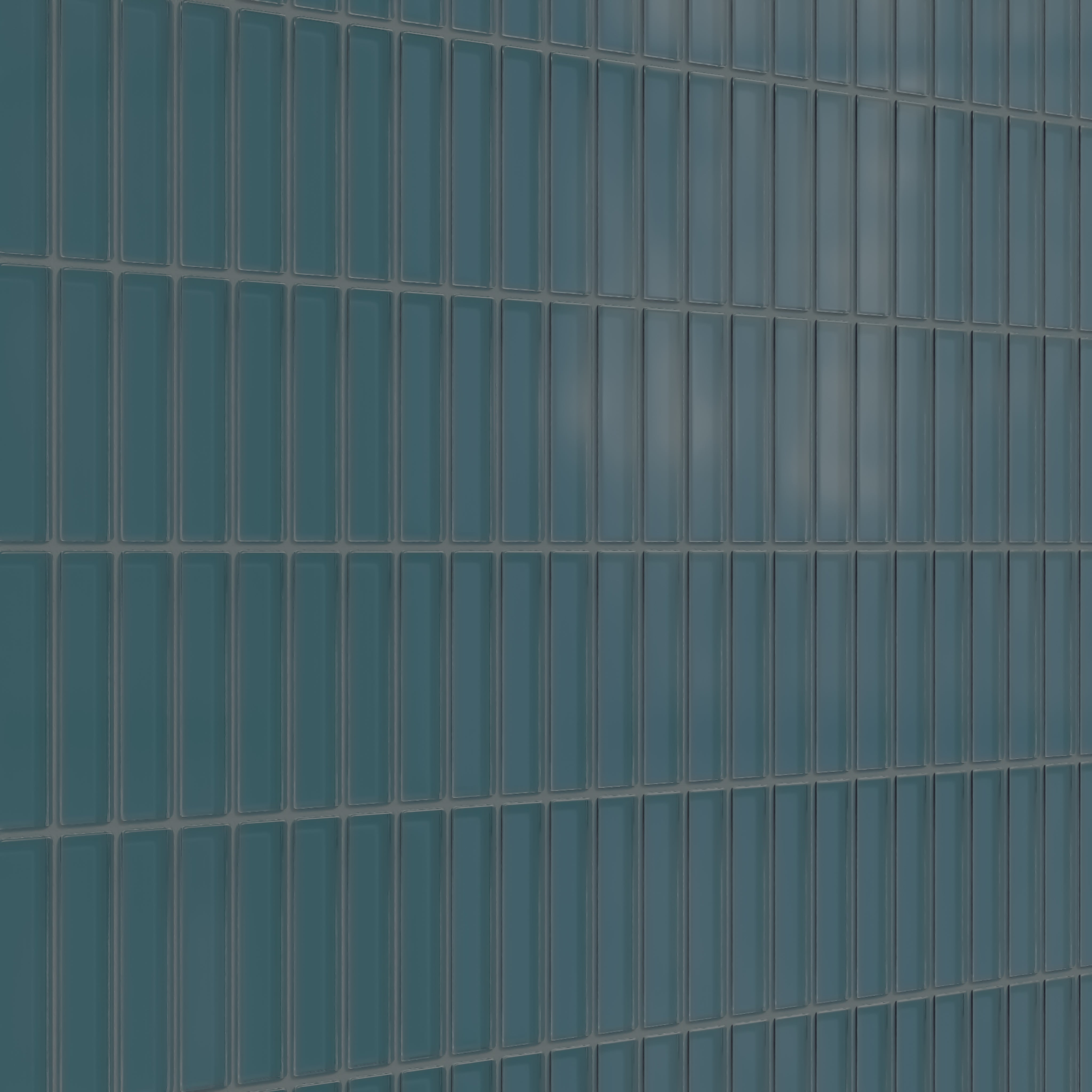 1x4 Straight Set Sheeted Glass Mosaic Tile in Magpie Matte