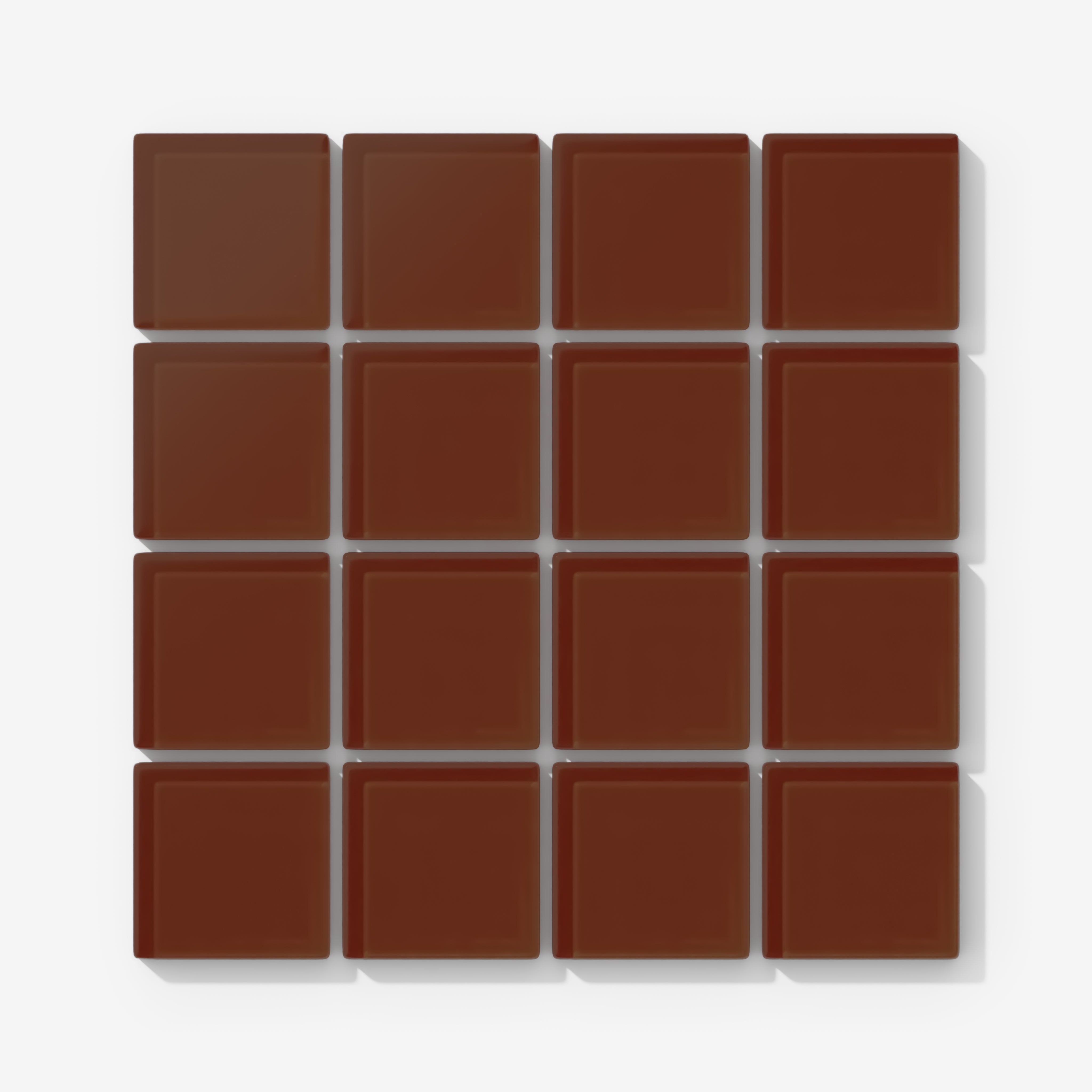 2x2 Straight Set Sheeted Glass Mosaic Tile in Pheasant Matte