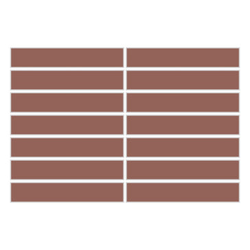 1x6 Straight Set Sheeted Original Ceramic Mosaic Tile in Mauve Matte