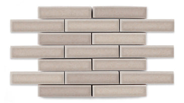 1x4 Half Offset Sheeted Original Ceramic Mosaic Tile in Cardamom Gloss