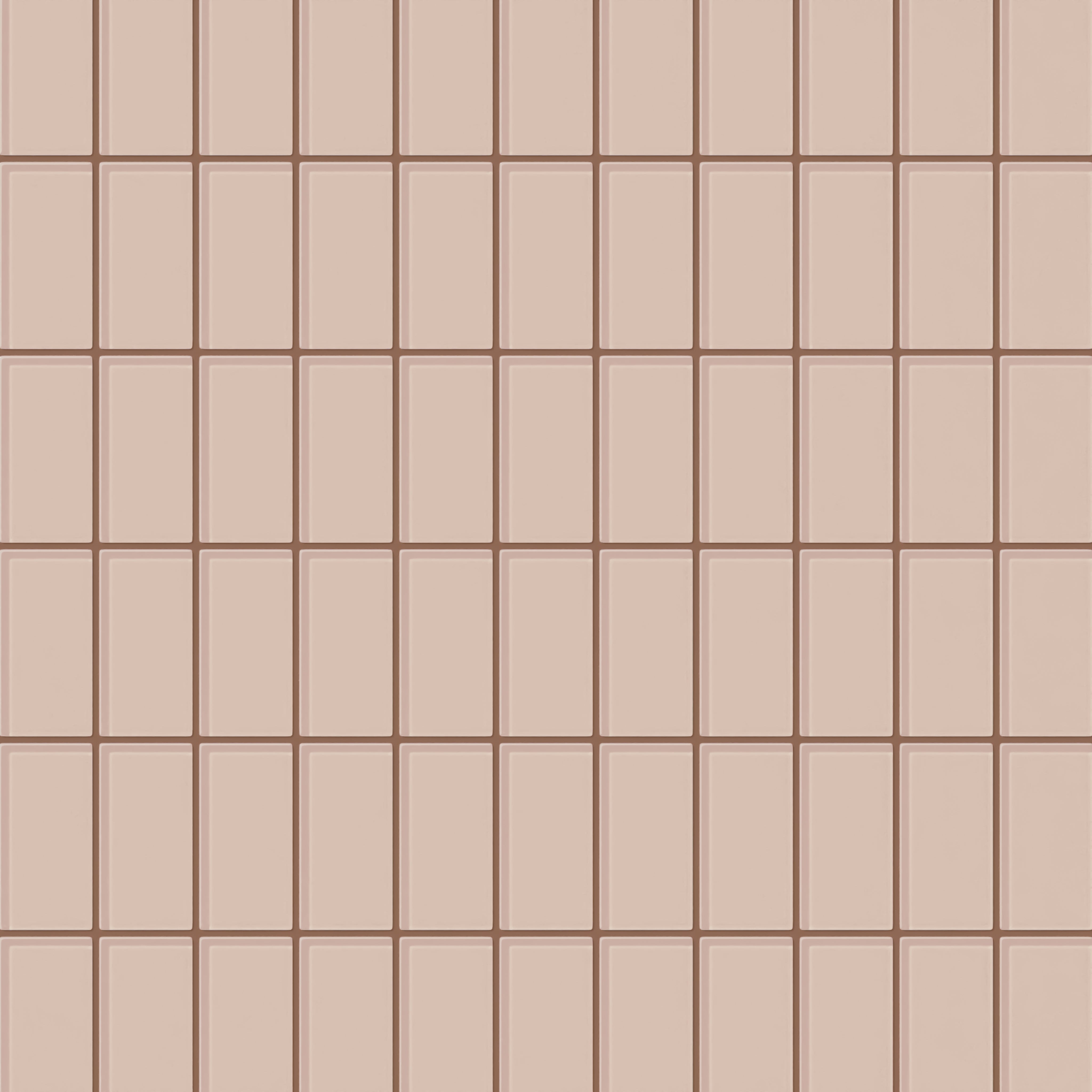 2x4 Straight Set Sheeted Glass Mosaic Tile in Rosy Finch Gloss