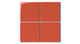 4x4 Natural Press Ceramic Tile in Vermillion Gloss