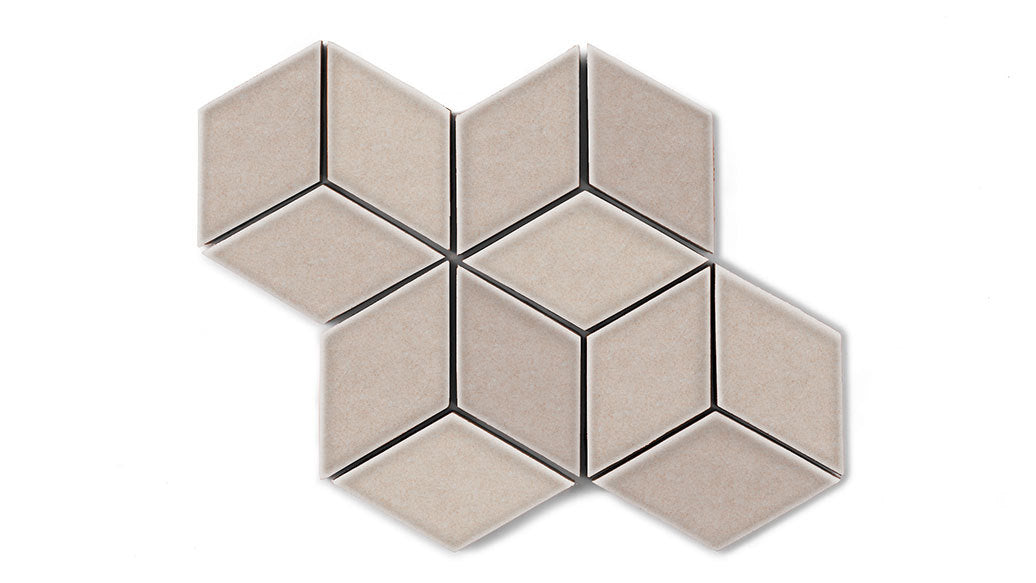Small Diamond Sheeted - Escher Original Ceramic Mosaic Tile in Cardamom Gloss