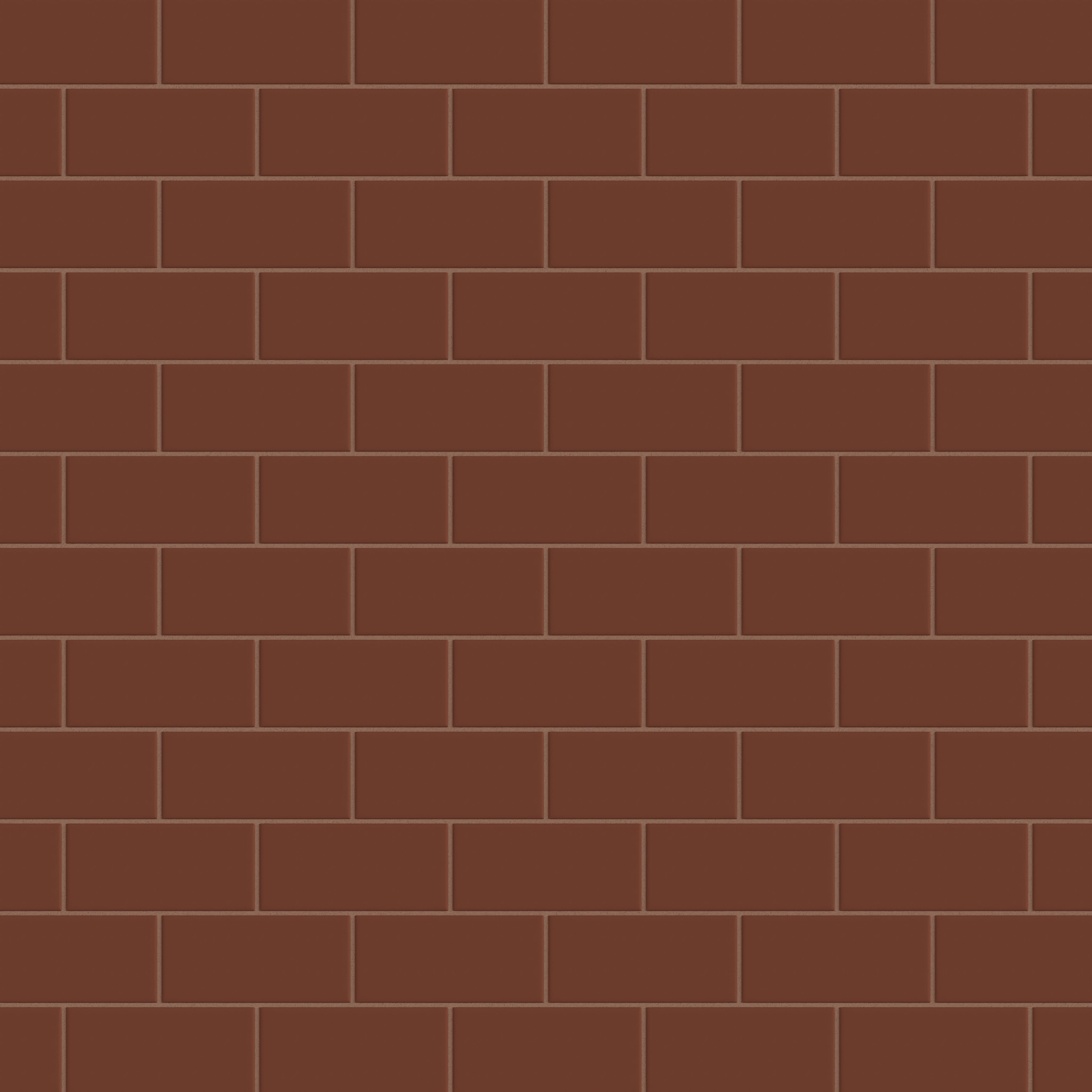 3x6 Natural Press Ceramic Tile in Red Iron Oxide Matte