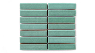 1x4 Straight Set Sheeted Original Ceramic Mosaic Tile in Amalfi Coast Gloss