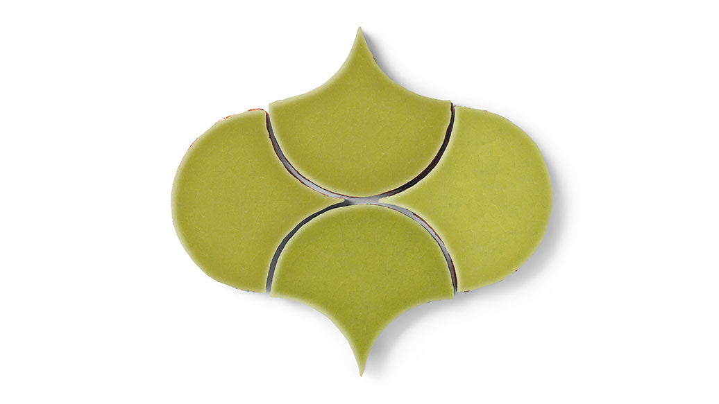 Ogee Drop Original Ceramic Tile in Palm Tree Gloss