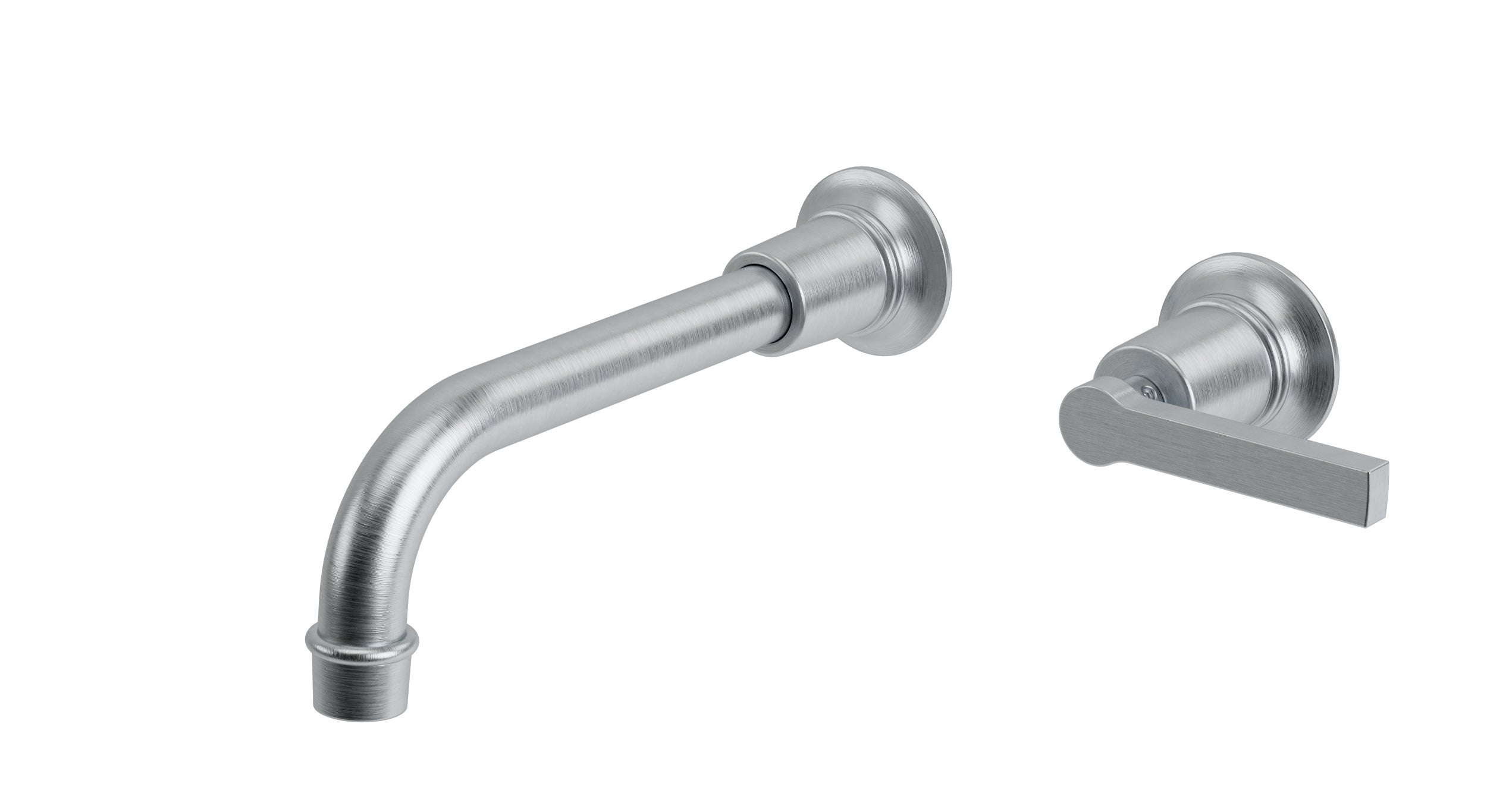 Emerson One Handle Wall Mount 8.25" Lavatory Faucet with Classic Lever Handle in Satin Chrome