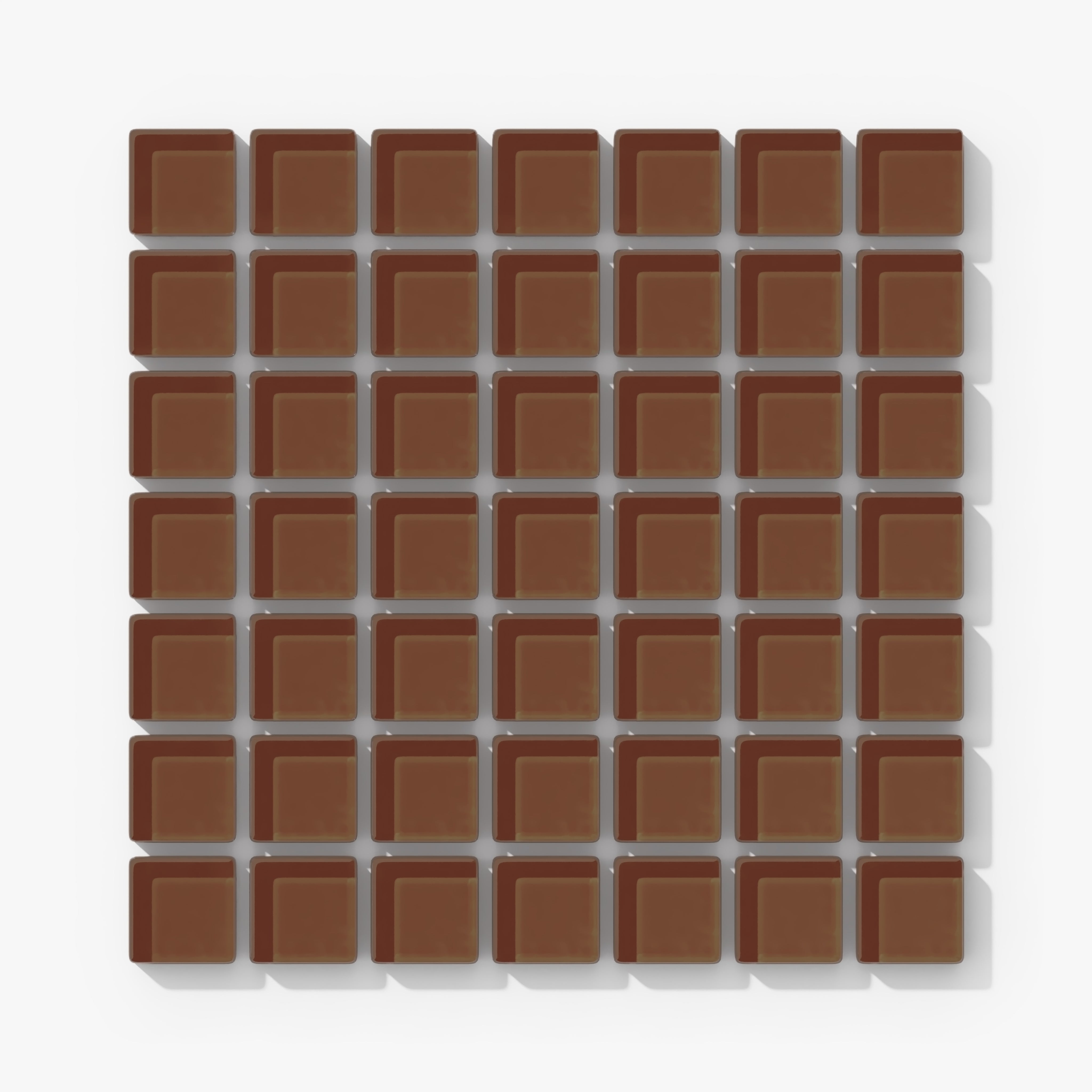 1x1 Straight Set Sheeted Glass Mosaic Tile in Kestrel Gloss