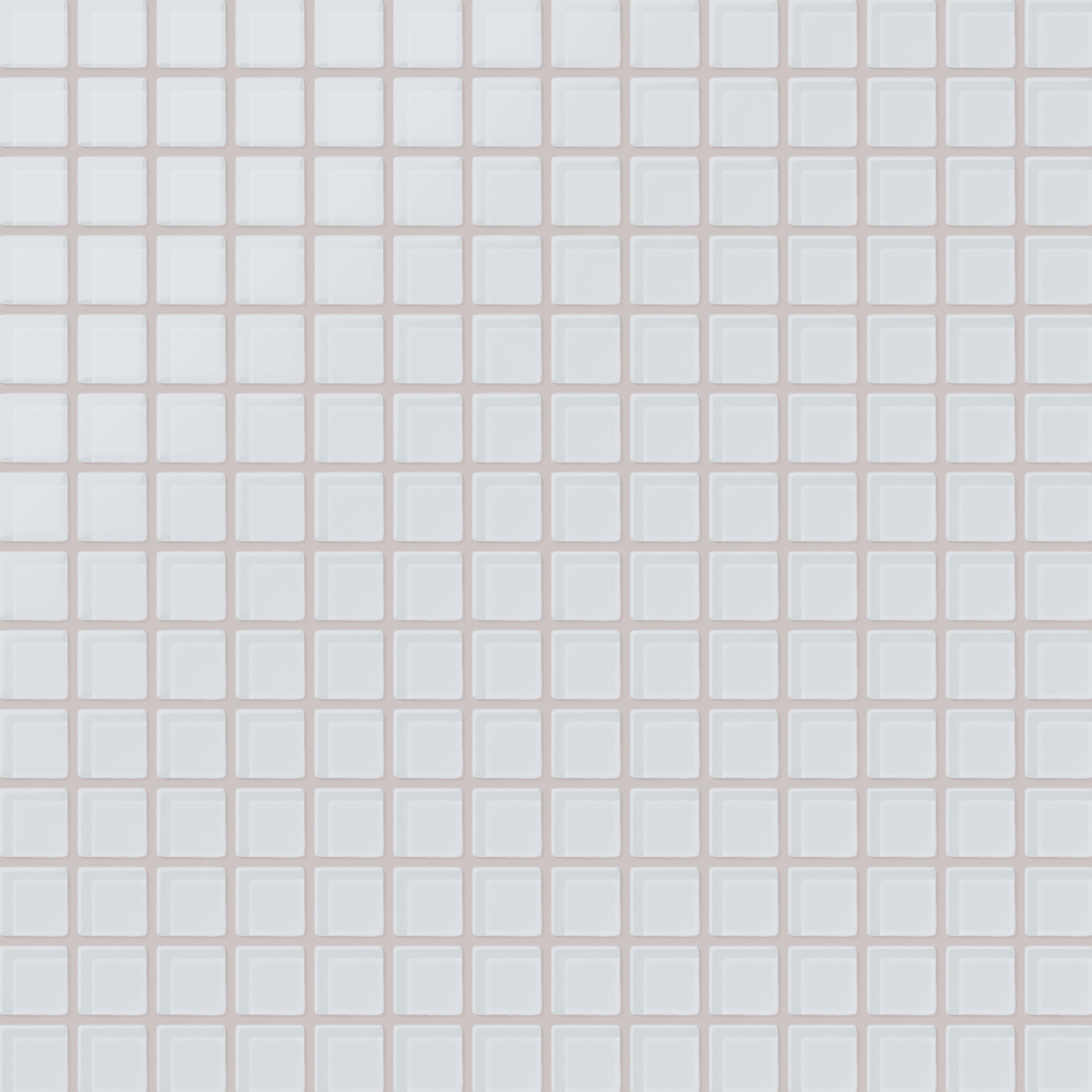 1x1 Straight Set Sheeted Glass Mosaic Tile in Snowy Owl Matte