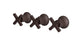 Emerson Three Handle Wall Mount Bath Trim with Diverter/Volume Control and Classic Cross Handles in Architectural Copper