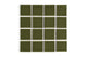 3x3 Straight Set Sheeted Original Ceramic Mosaic Tile in Bonsai Gloss