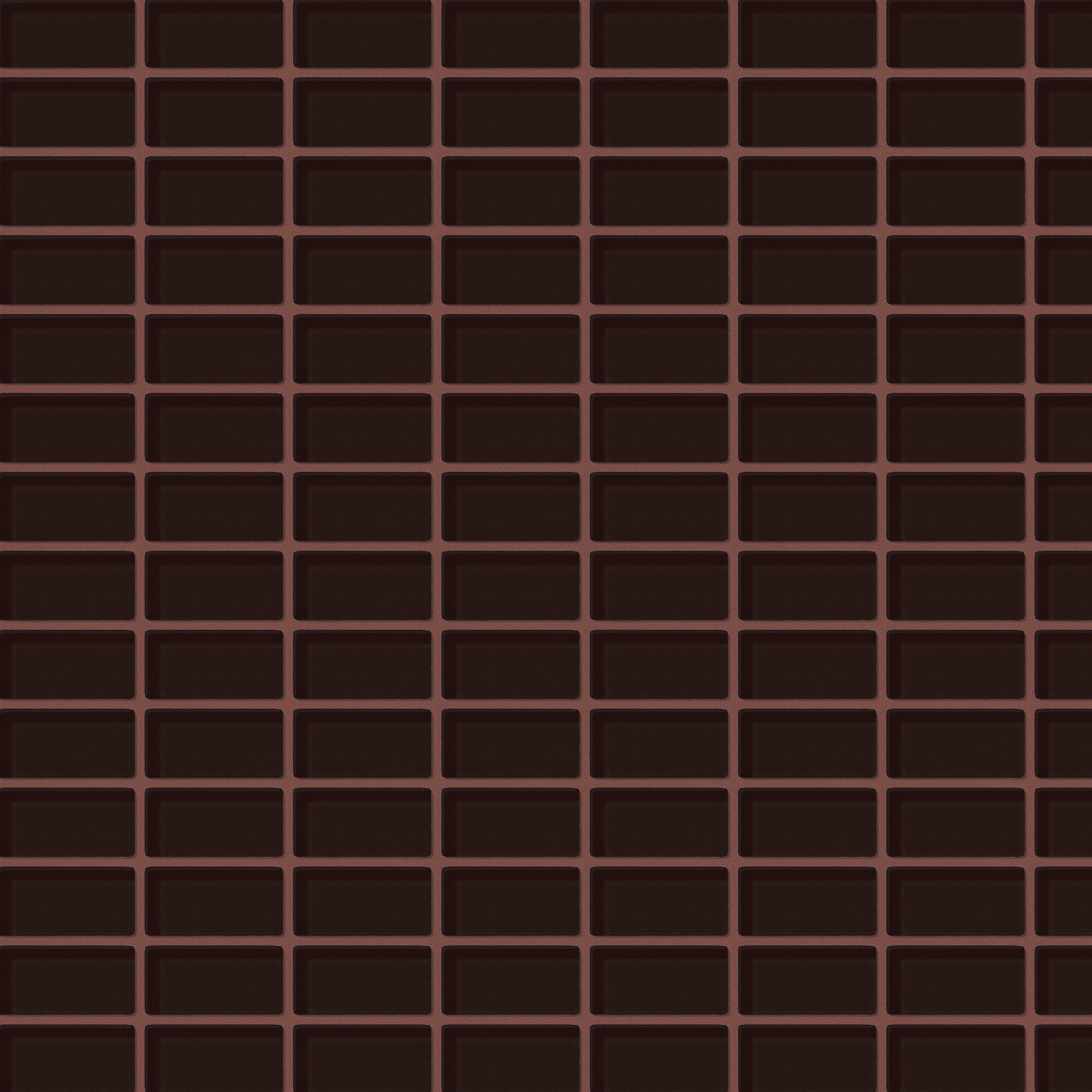 1x2 Straight Set Sheeted Glass Mosaic Tile in Nighthawk Gloss