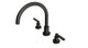 Flatiron Two Handle Deck Mount Gooseneck Bath Trim with Linear Lever Handles in Oil Rubbed Bronze