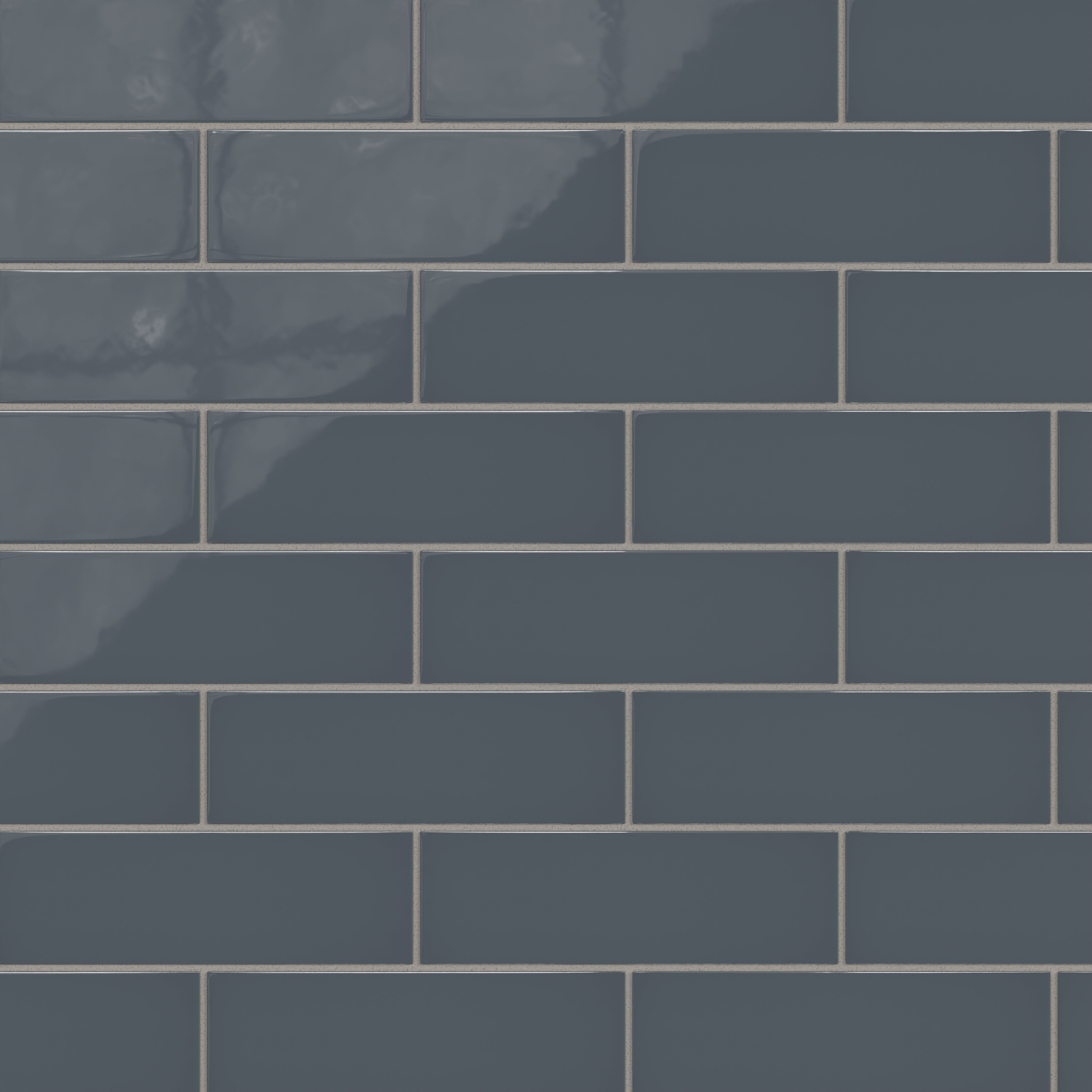 3x9 Natural Press Ceramic Tile in Indigo Gloss