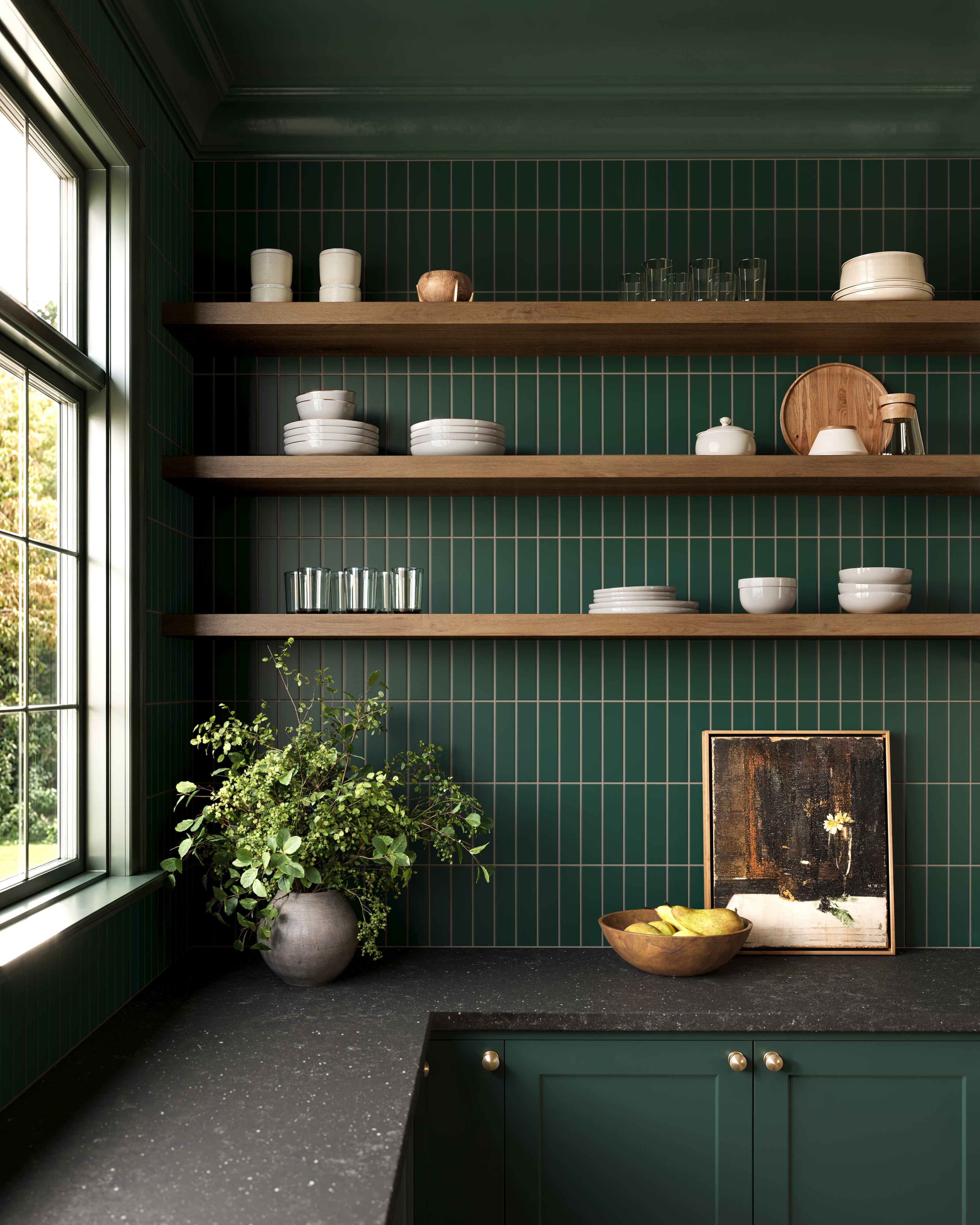 2x8 Original Ceramic Tile in Evergreen Matte