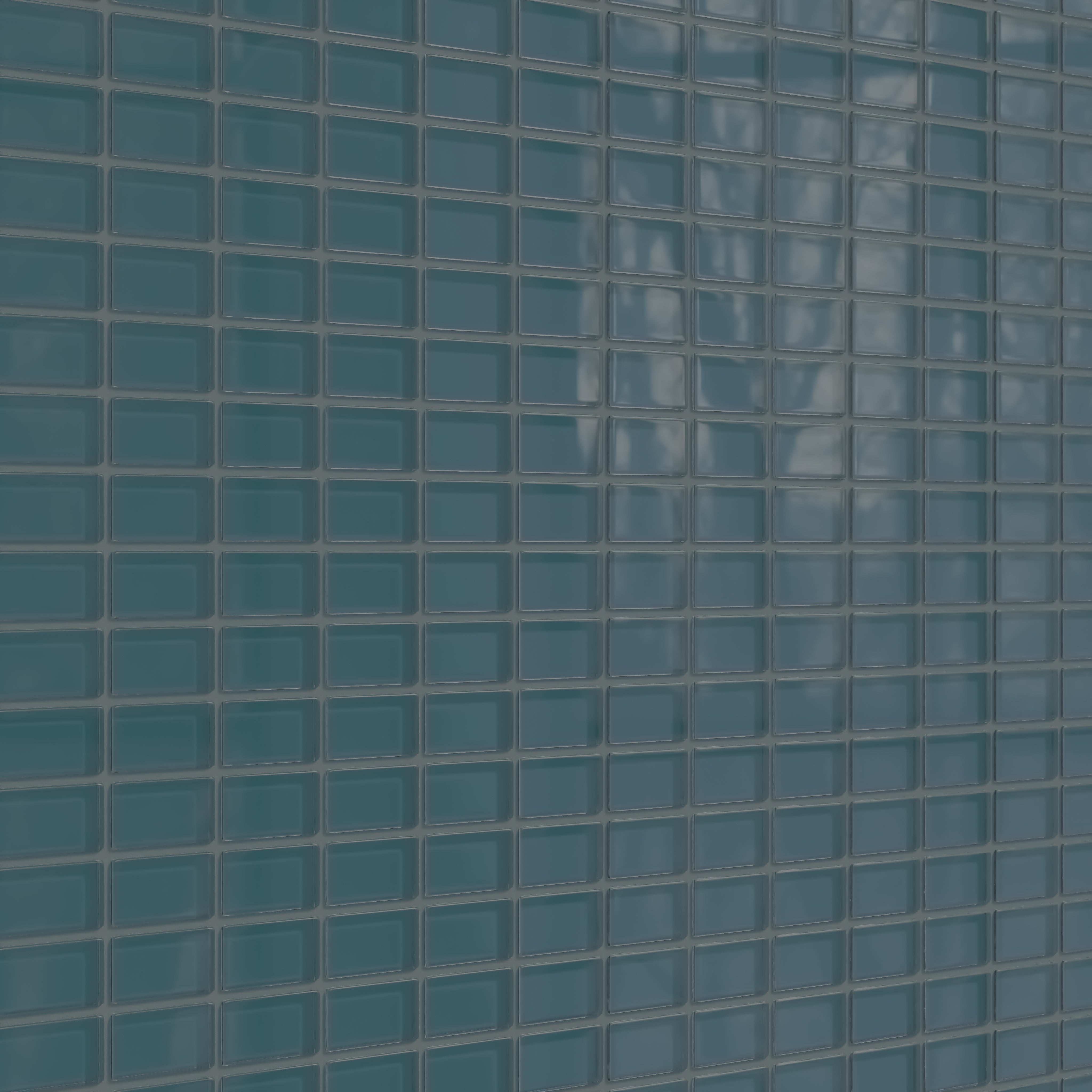 1x2 Straight Set Sheeted Glass Mosaic Tile in Magpie Gloss