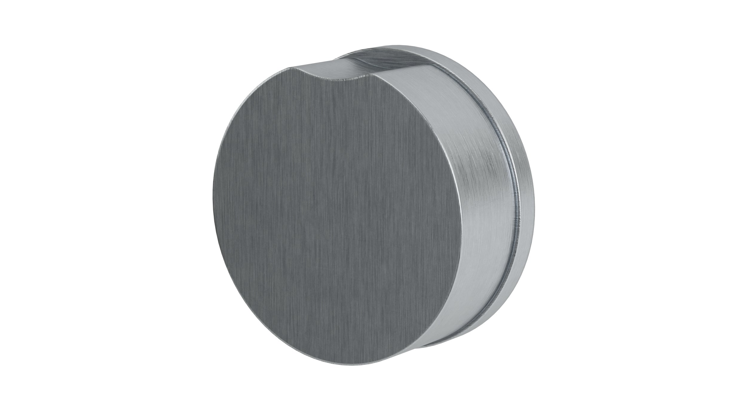 Foundry One Handle Wall Mount Diverter/Volume Control Shower Trim with Barrel Knob Handle in Satin Chrome