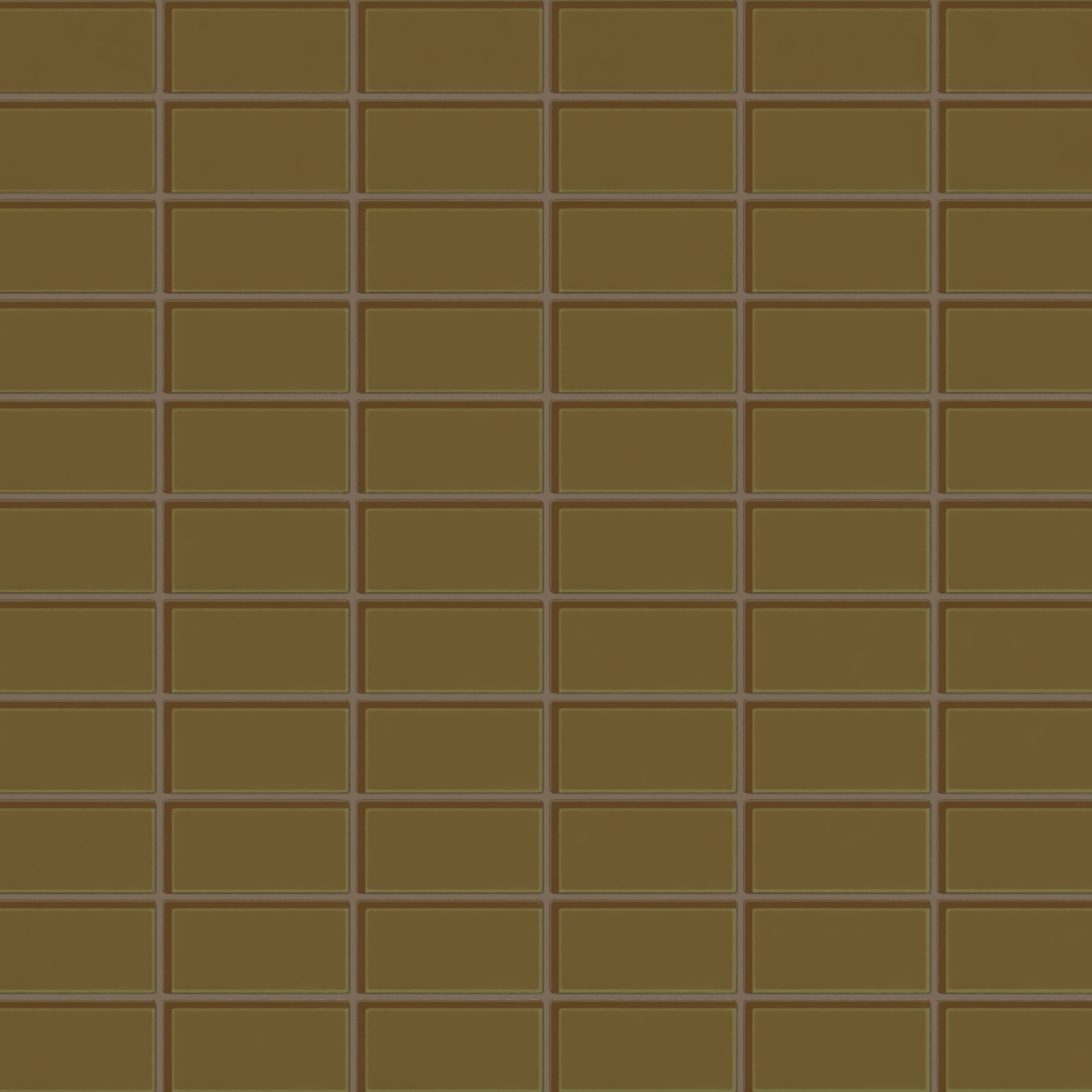 2x4 Straight Set Sheeted Glass Mosaic Tile in Merlin Gloss
