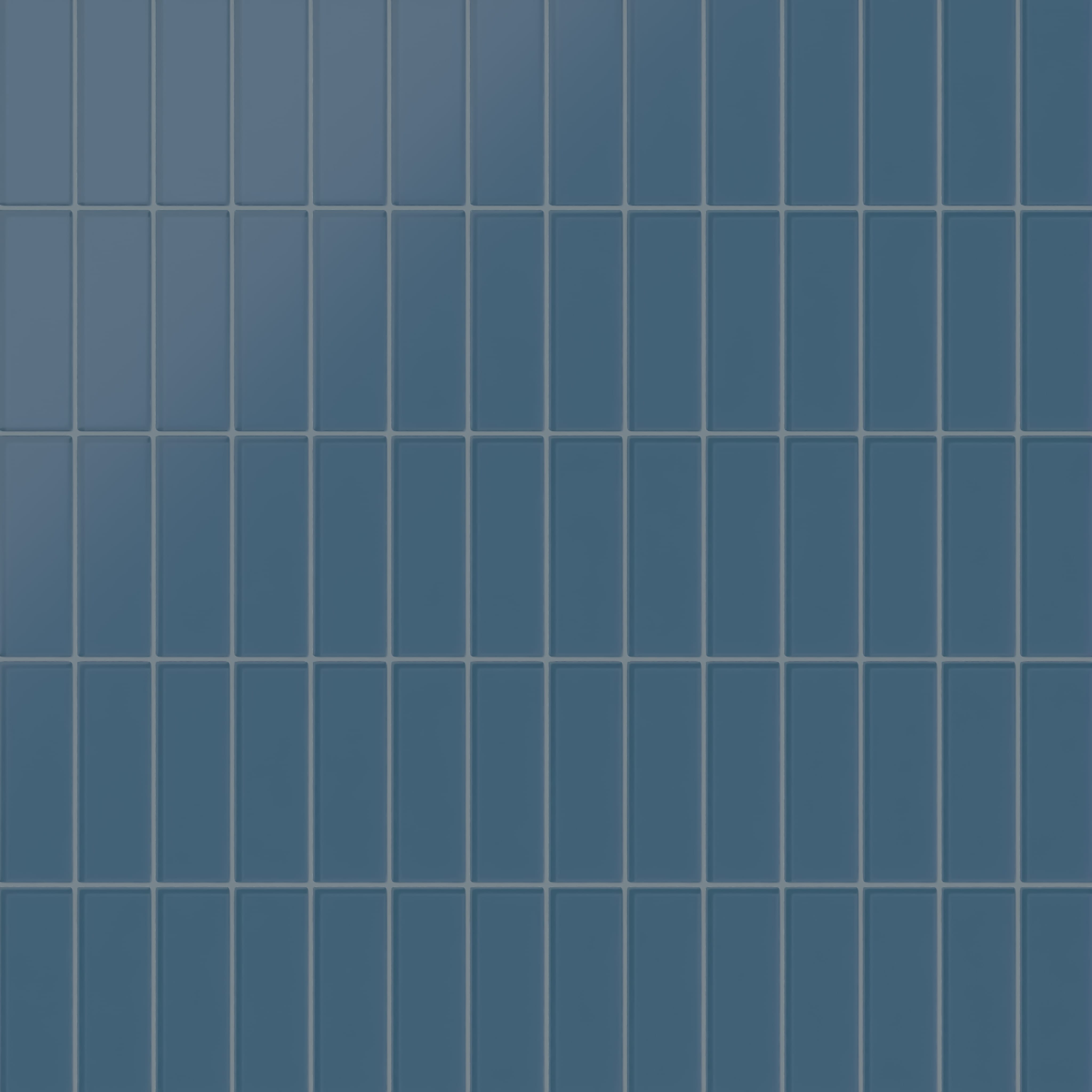 Quick Ship 2x6 Glass Tile in Blue Jay Matte