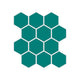 2" Hexagon Sheeted Original Ceramic Mosaic Tile in Bora Bora Matte