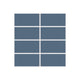 2x4 Straight Set Sheeted Original Ceramic Mosaic Tile in Slate Blue Matte