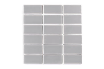 2x4 Straight Set Sheeted Original Ceramic Mosaic Tile in Thistle Gloss