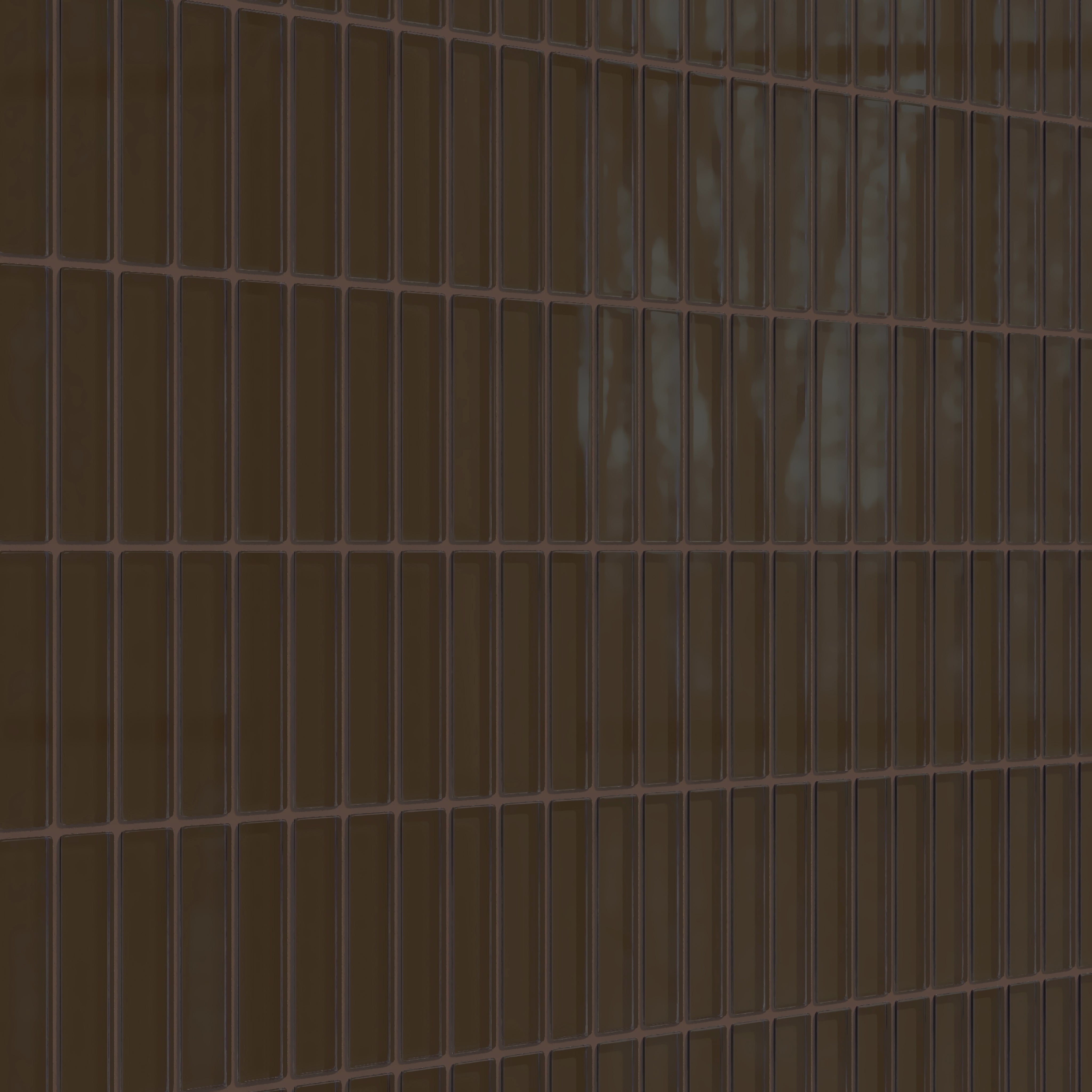 1x4 Straight Set Sheeted Glass Mosaic Tile in Osprey Gloss