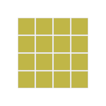 2x2 Straight Set Sheeted Original Ceramic Mosaic Tile in Palm Tree Matte