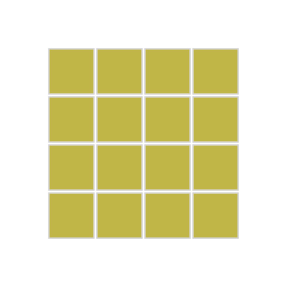 2x2 Straight Set Sheeted Original Ceramic Mosaic Tile in Palm Tree Matte