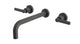 Flatiron Two Handle Wall Mount 10" Lavatory Faucet with Linear Lever Handles in Blackened Nickel