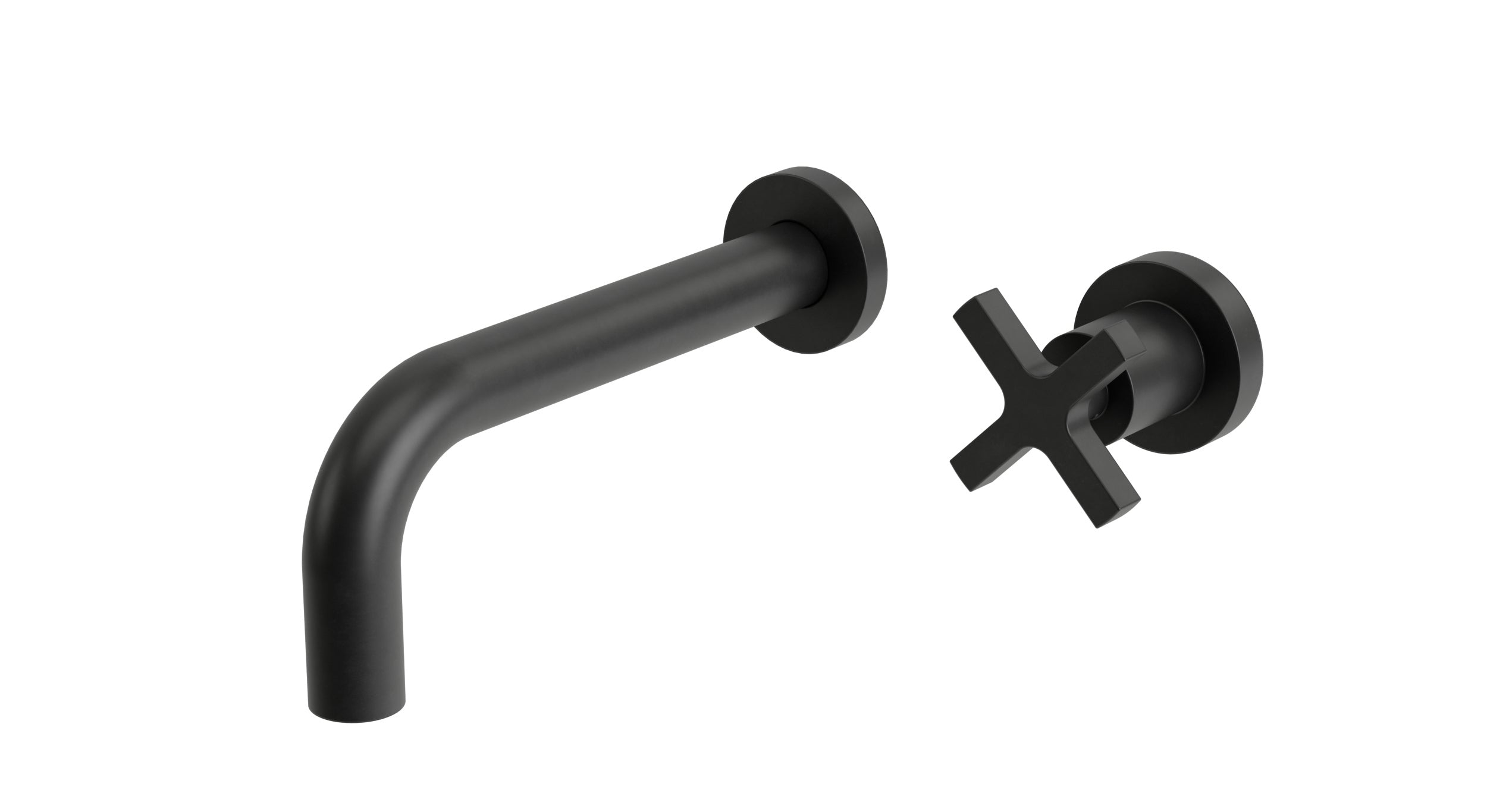 Flatiron One Handle Wall Mount 7.5" Lavatory Faucet with Linear Cross Handle in Oil Rubbed Bronze