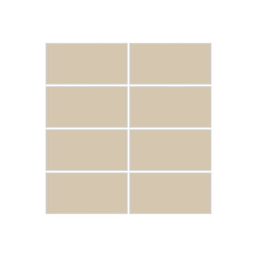 2x4 Straight Set Sheeted Original Ceramic Mosaic Tile in Dolomite Gloss