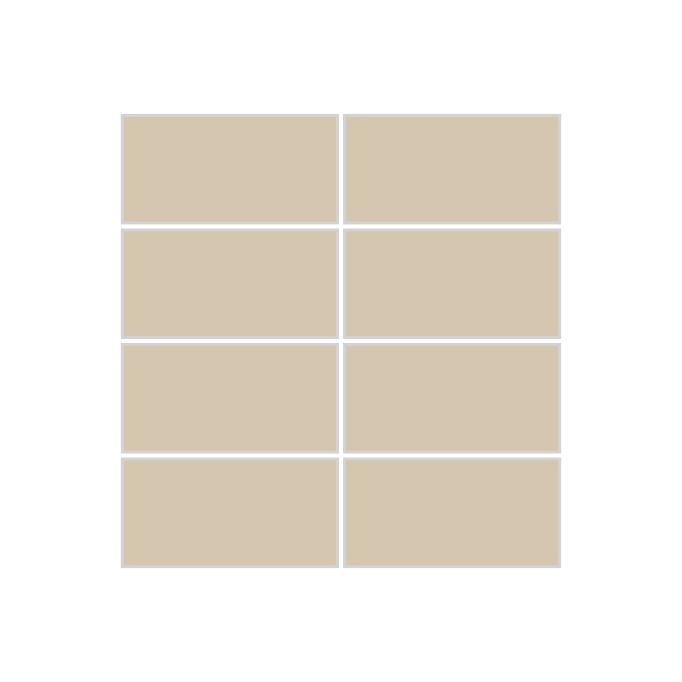 2x4 Straight Set Sheeted Original Ceramic Mosaic Tile in Dolomite Gloss