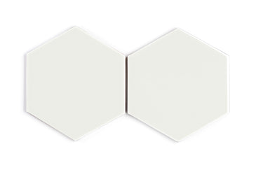 8" Hexagon Original Ceramic Tile in Limewash Gloss