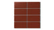 2x4 Straight Set Sheeted Natural Press Ceramic Mosaic Tile in Carmine Matte