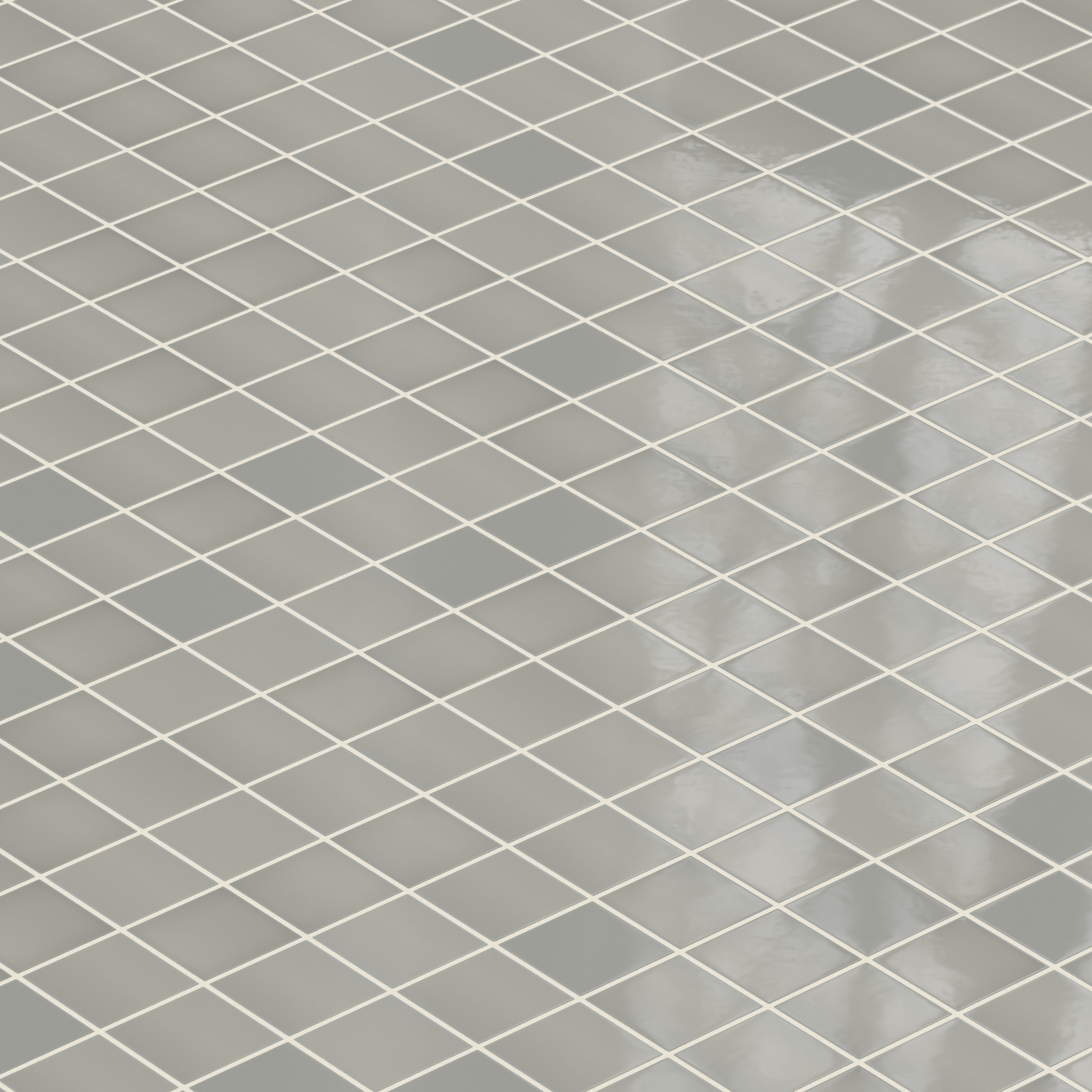 3x3 Straight Set Sheeted Natural Press Ceramic Mosaic Tile in Puget Sound Gloss