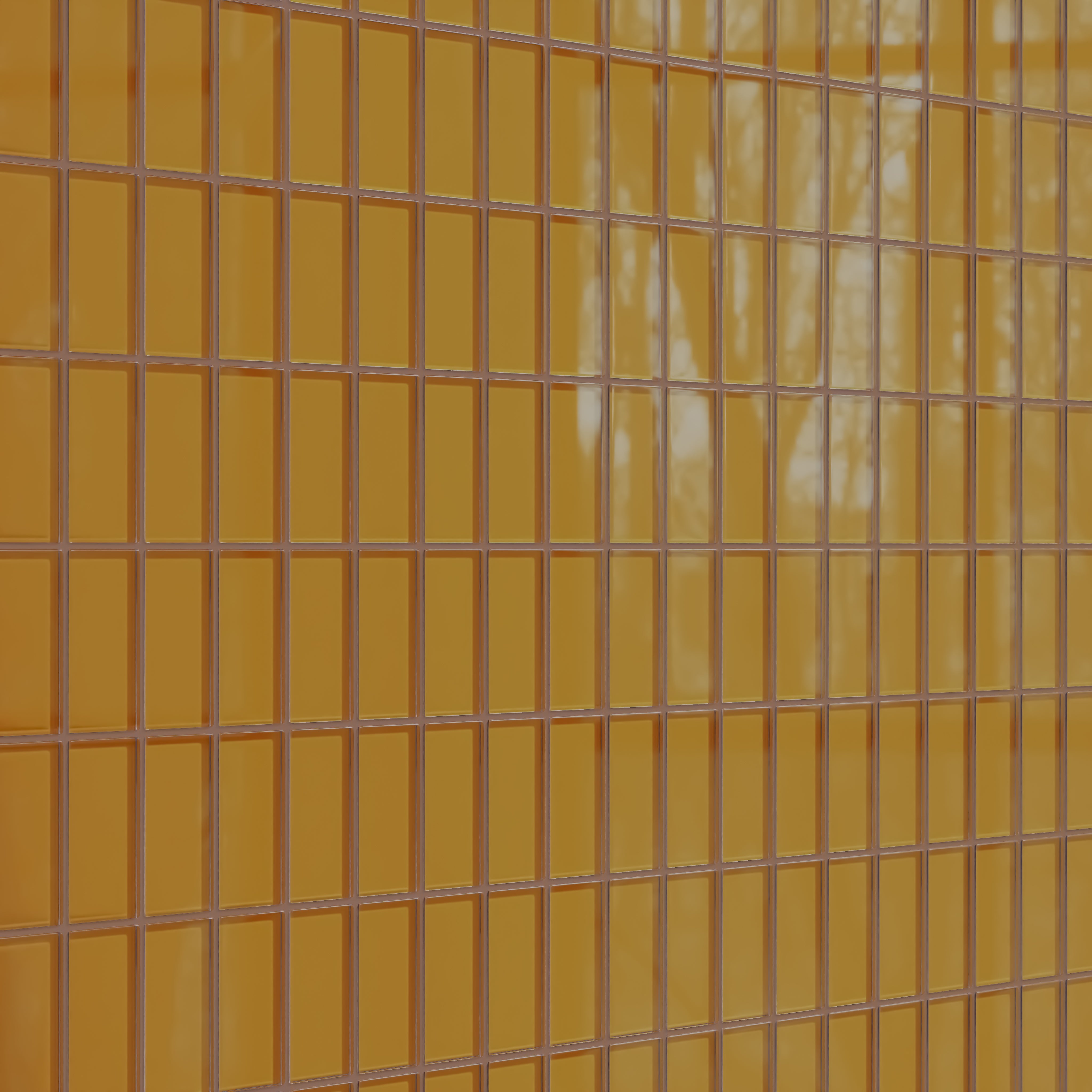 2x4 Straight Set Sheeted Glass Mosaic Tile in Falcon Gloss