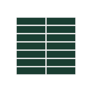 1x4 Straight Set Sheeted Original Ceramic Mosaic Tile in Evergreen Matte