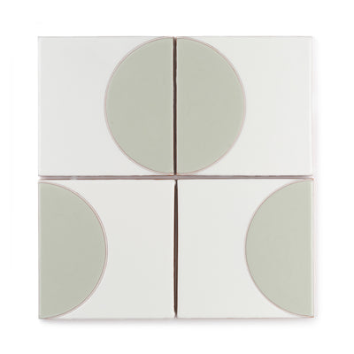 6x6 Handpainted Sample Dot Dash 7  in Plein Aire