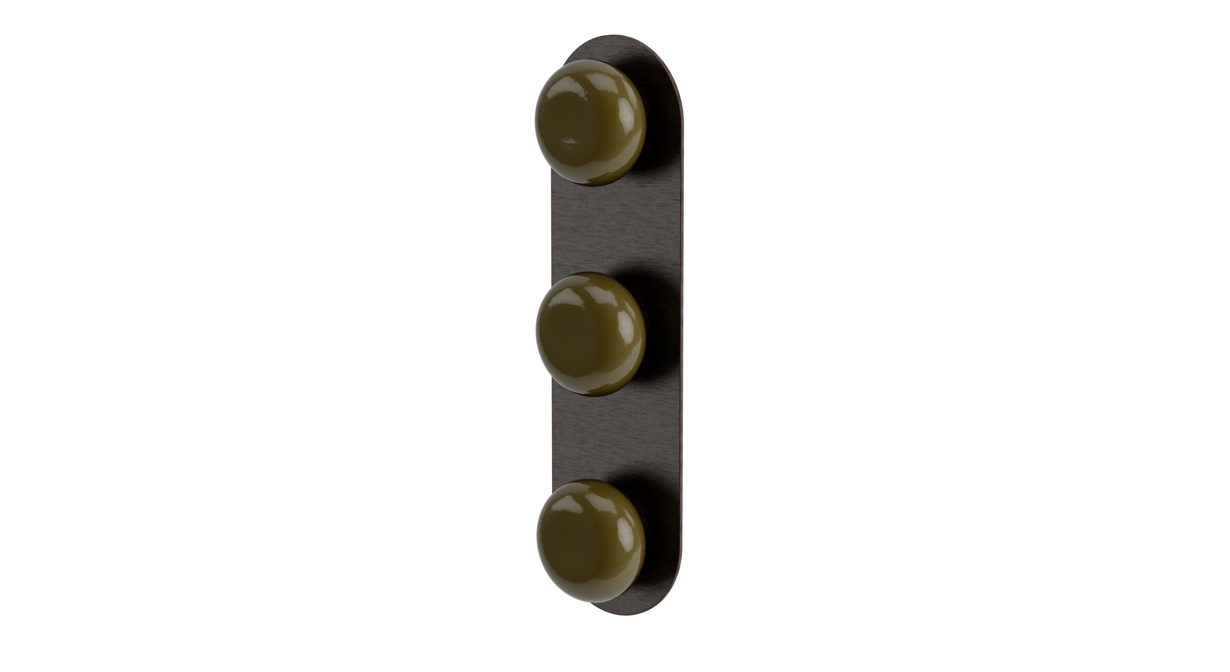 Foundry Three Handle Wall Mount Shower Trim with Pebble Ceramic Knob Handles in Antique Bronze