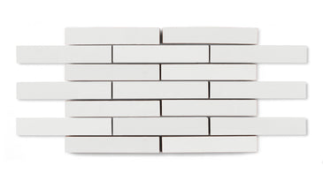 1x6 Half Offset Sheeted Original Ceramic Mosaic Tile in Frost Matte