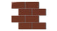 2x4 Half Offset Sheeted Natural Press Ceramic Mosaic Tile in Red Iron Oxide Gloss
