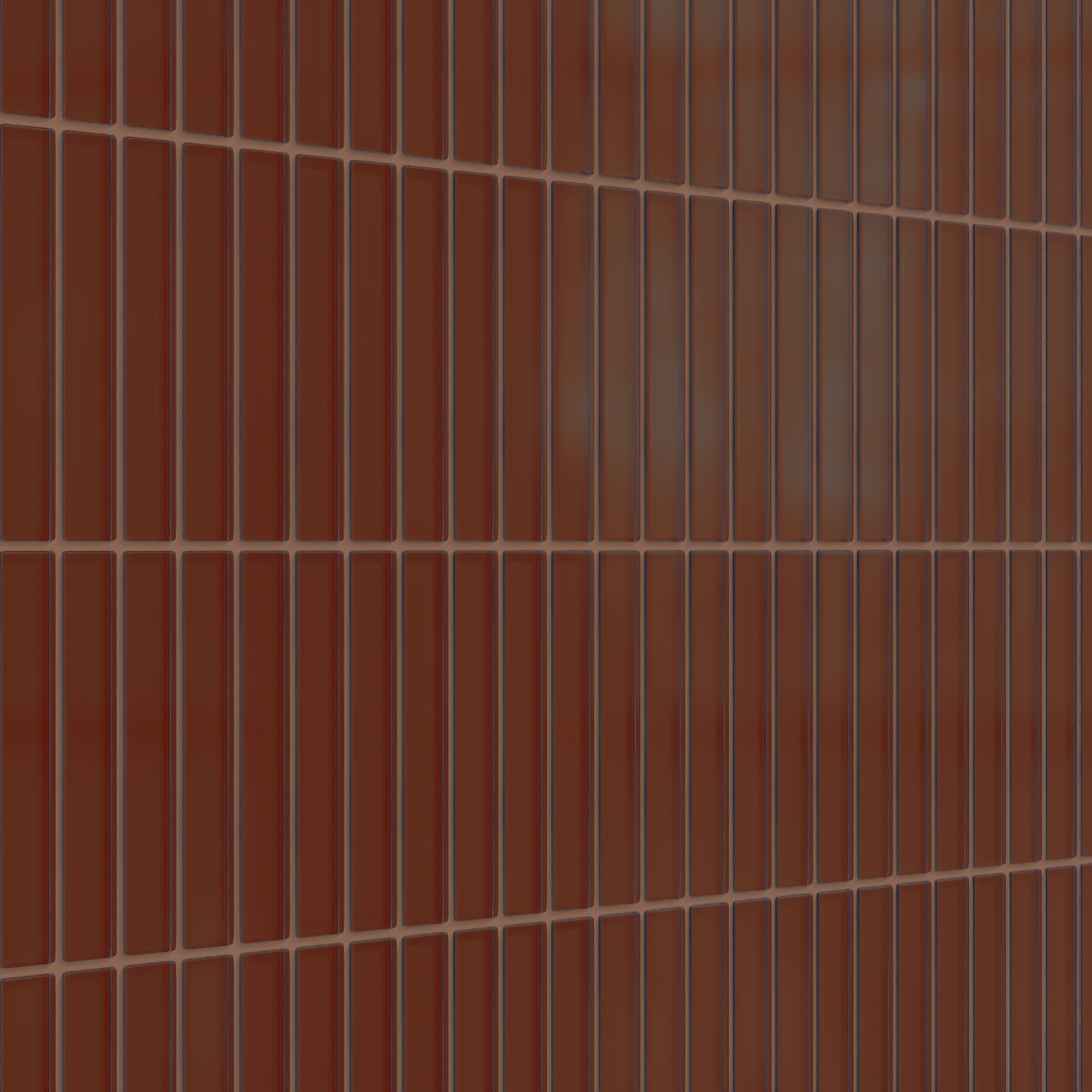 1x6 Straight Set Sheeted Glass Mosaic Tile in Pheasant Matte