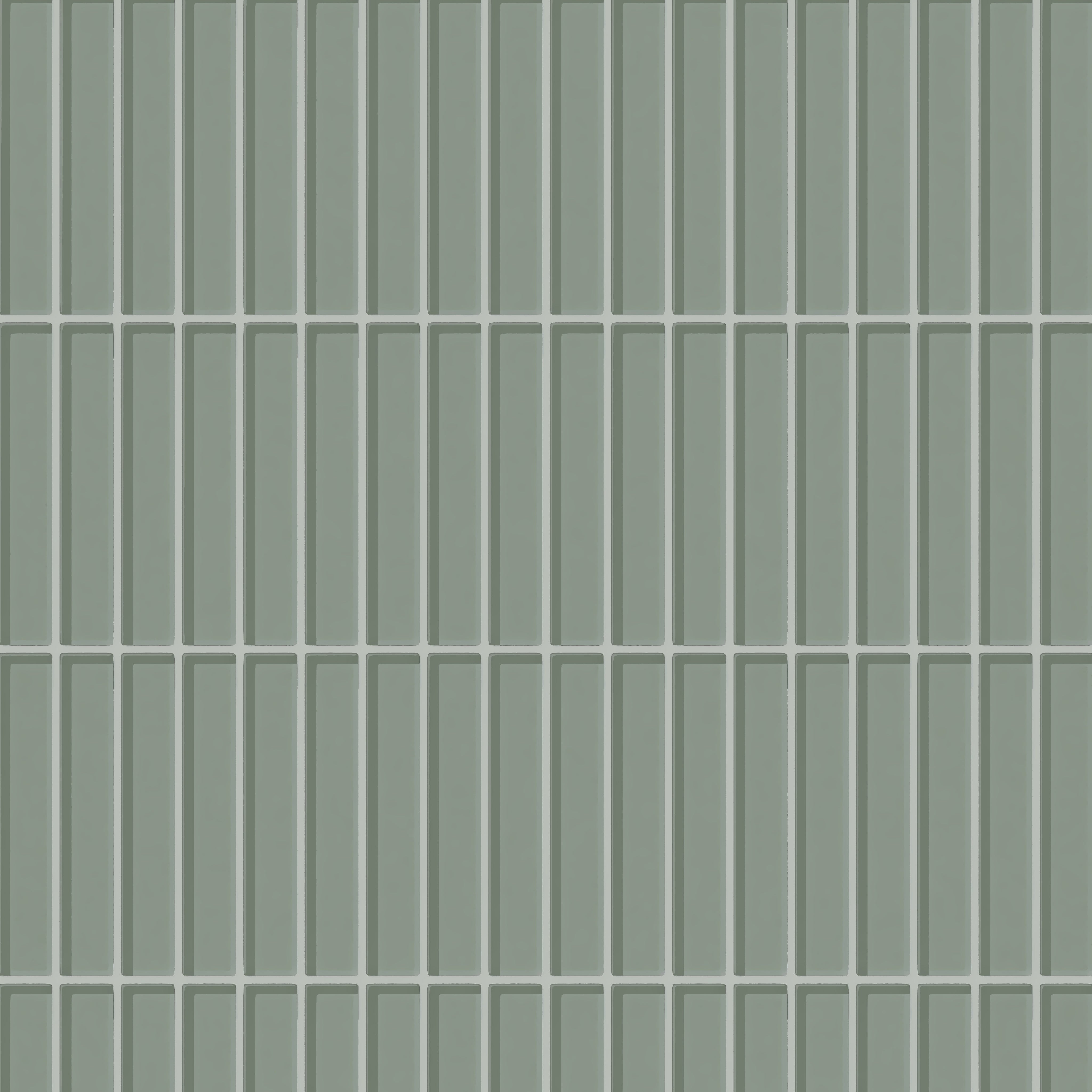 1x6 Straight Set Sheeted Glass Mosaic Tile in Hummingbird Gloss