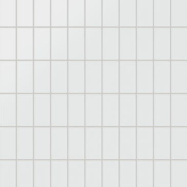 2x4 Straight Set Sheeted Glass Mosaic Tile in Egret Matte