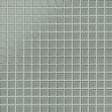 1x1 Straight Set Sheeted Glass Mosaic Tile in Hummingbird Matte