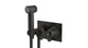 Emerson One Handle Wall Mount Bidet Trim with Defined Cross Handle in Blackened Nickel