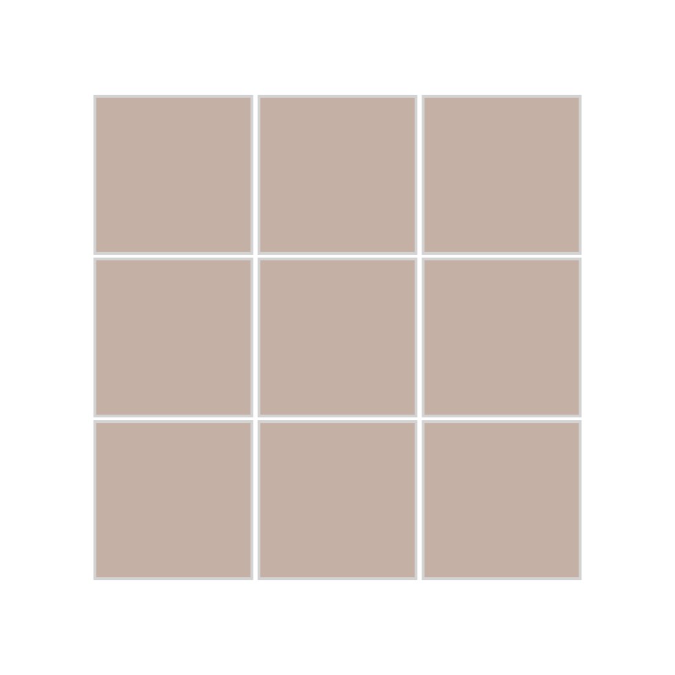 3x3 Straight Set Sheeted Original Ceramic Mosaic Tile in Sweet Pea Matte