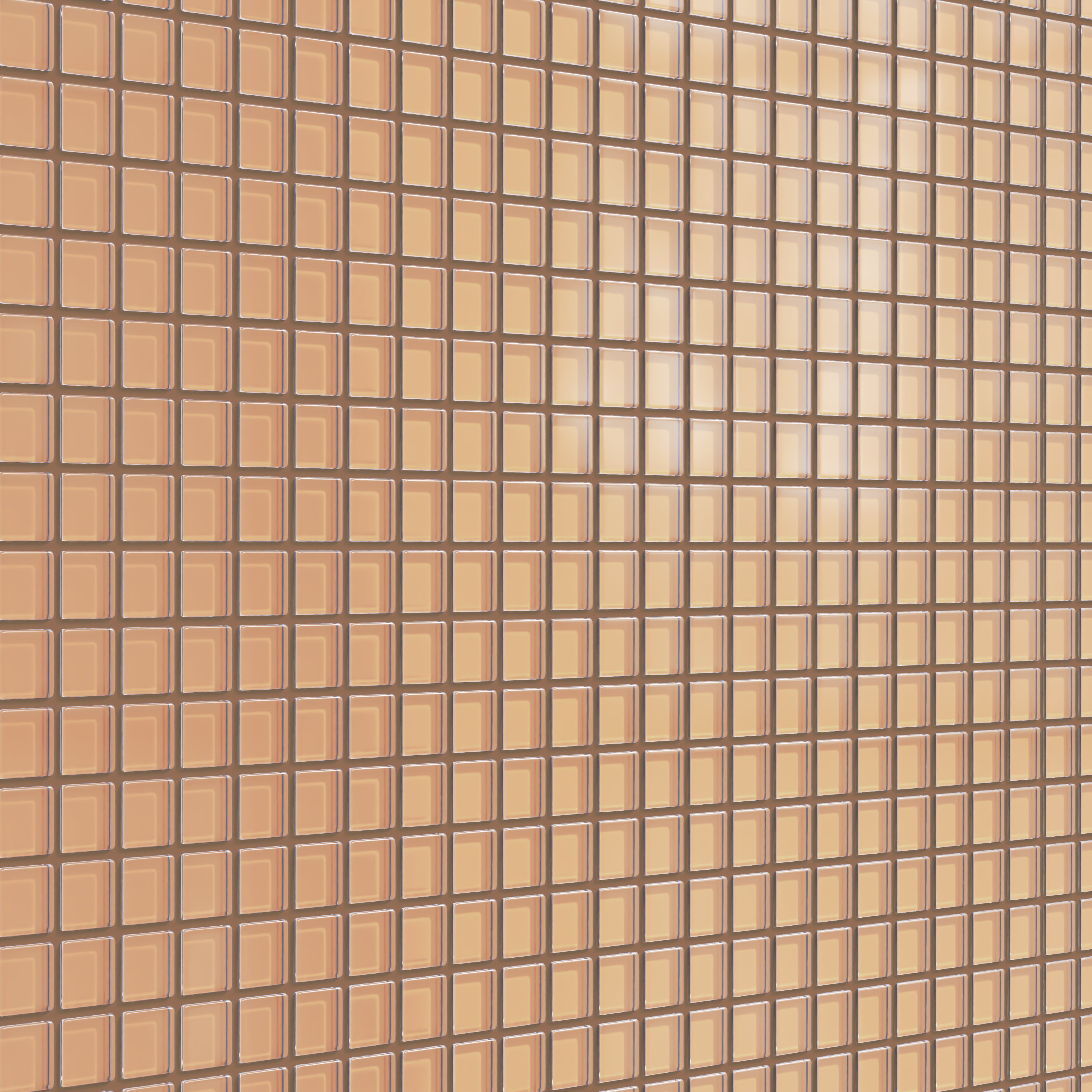1x1 Straight Set Sheeted Glass Mosaic Tile in Carolina Wren Matte