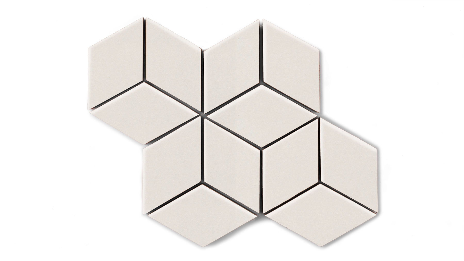 Small Diamond Sheeted - Escher Original Ceramic Mosaic Tile in Feldspar Matte